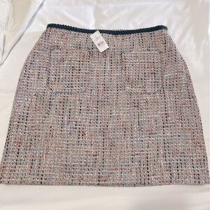 LOFT Tweed Fringe Skirt